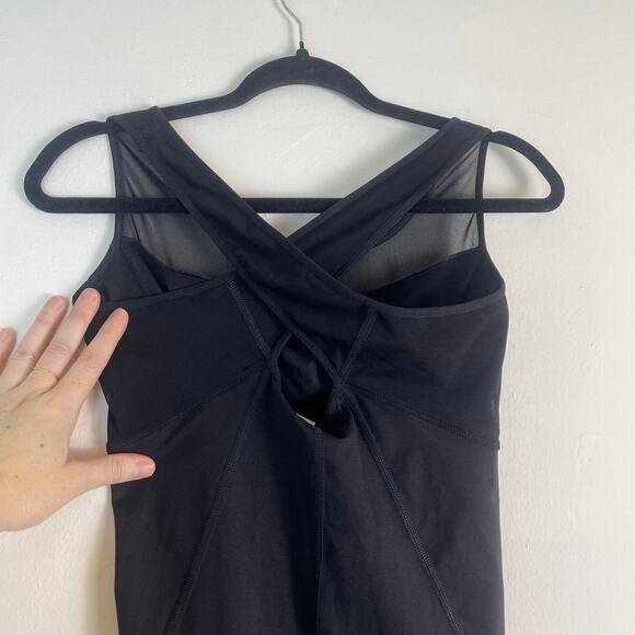 Spanx Romper Bodysuit Short Racerback Mesh Top with Lining Size Large - Picture 5 of 8